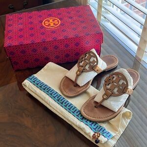 Tory Burch Miller Tan Leather Sandal Size 5.5
